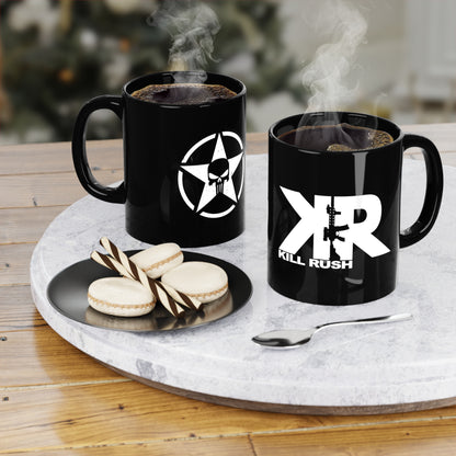 Kill Rush Invasion Star Black Coffee Mug, 11oz
